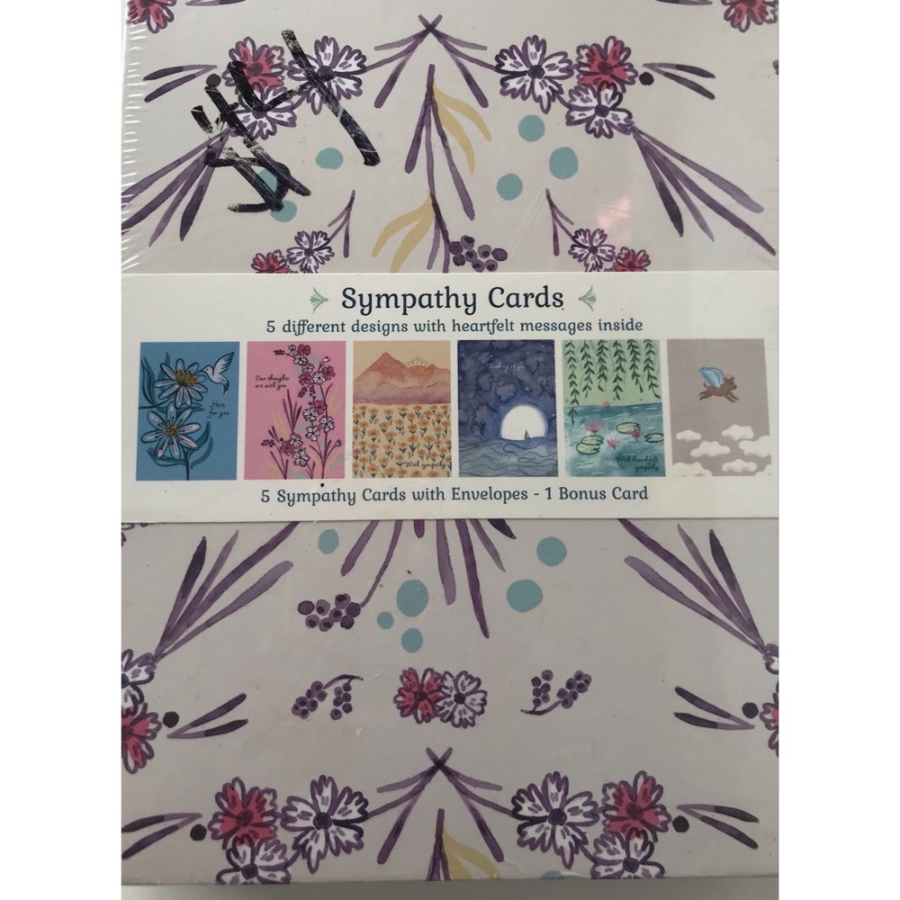 Present For You 5 Pack Box Set of 5 Design Sympathy Cards